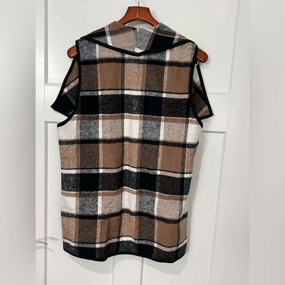 Yacun Plaid Sleeveless Vest Sz XL - Picture 4 of 8